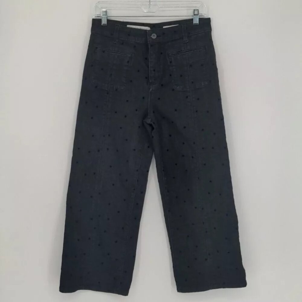 Anthropologie Pilcro Wide Leg Polka Dot Jeans